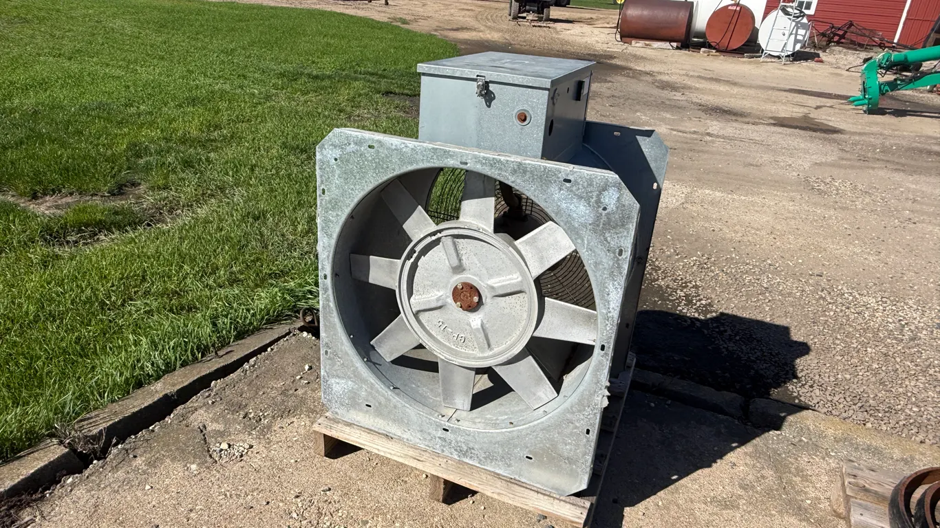 Sioux Bin Fan, 28", Single Phase, 220 Volt, 10-15 HP, Worked When Removed A Couple Years Ago