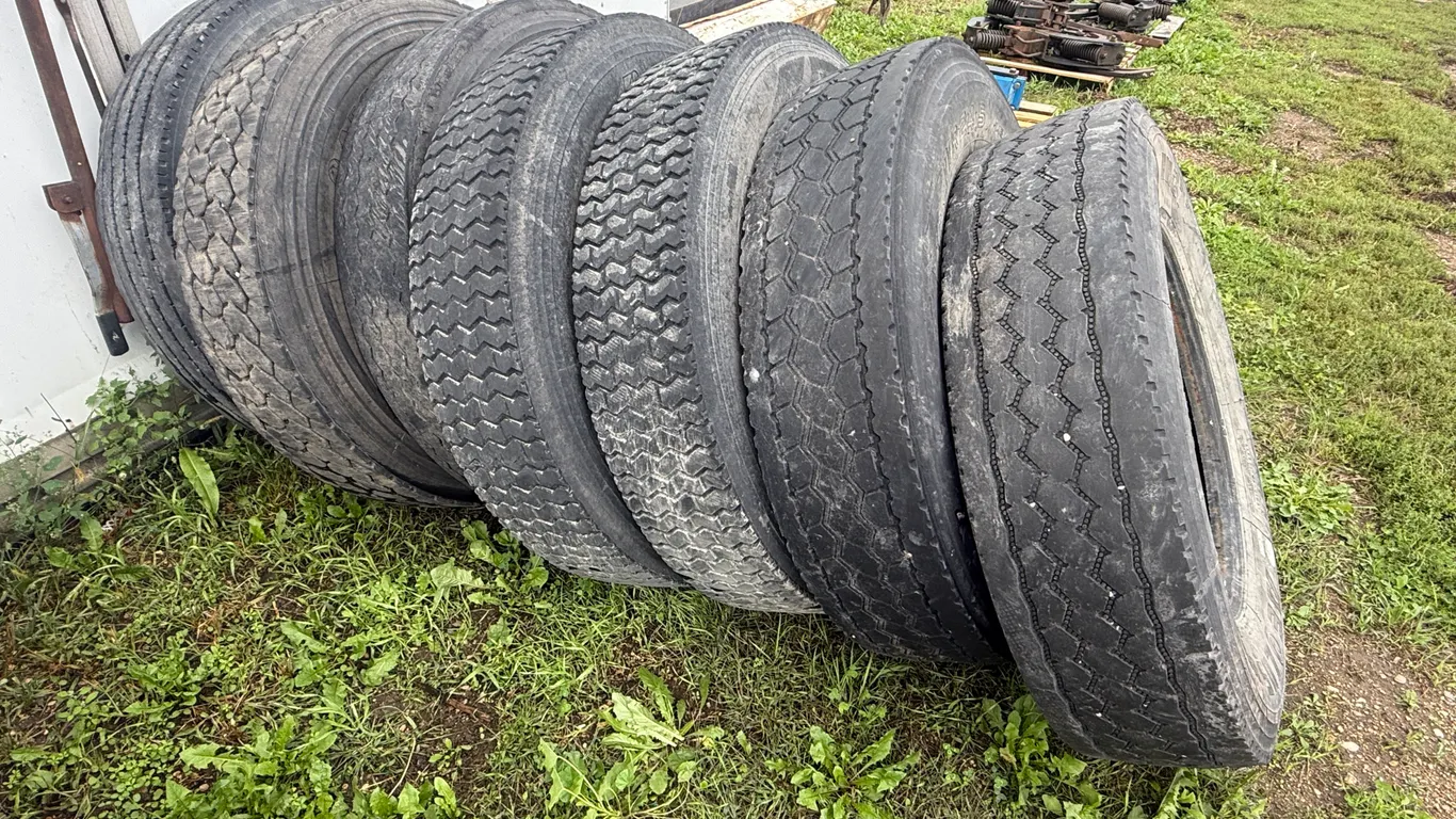 (7) 11R 24.5 Tires, Various Treads, Buying All for One Money