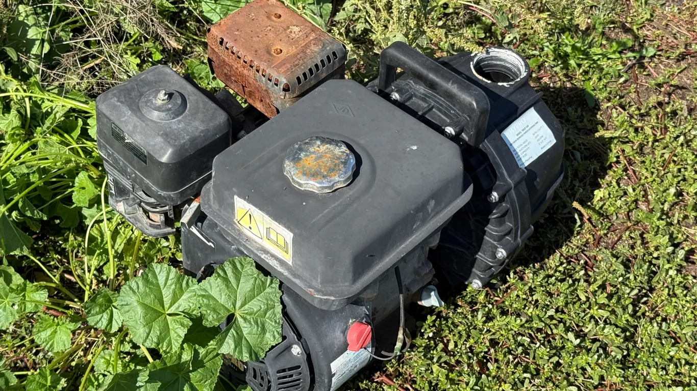 Gas Engine With Pump, Pump Leaks, Engine Is Loose