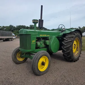 1955 John Deere 80 Wide Front Tractor, Power Steering, Starts and Pony Motor is in Working Order, 18