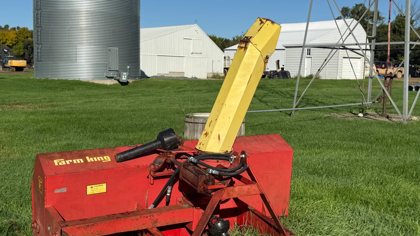 Farm King Single Stage 7 Ft Snowblower, 540 PTO, 3 Pt Hookup. This Item is Located in South Dakota,