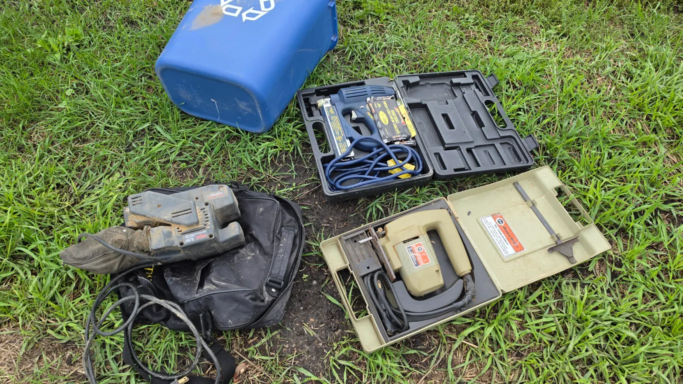 Electric Skil Belt Sander, Jig Saw and Stapler
