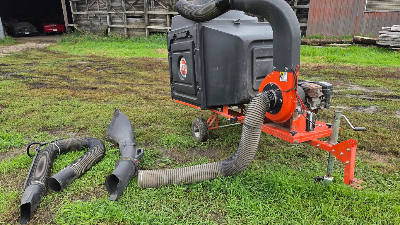 DR Lawn Vacuum with Extra Hoses, 154.5 Hours, Subaru 9.0 EX27 Engine, Electric Start, Always Stored