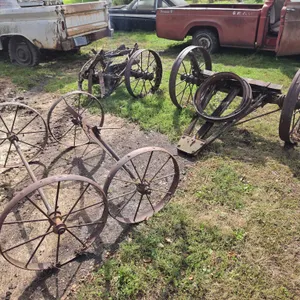 (8) Steel Wheels on Misc Axles, Buying All for One Money