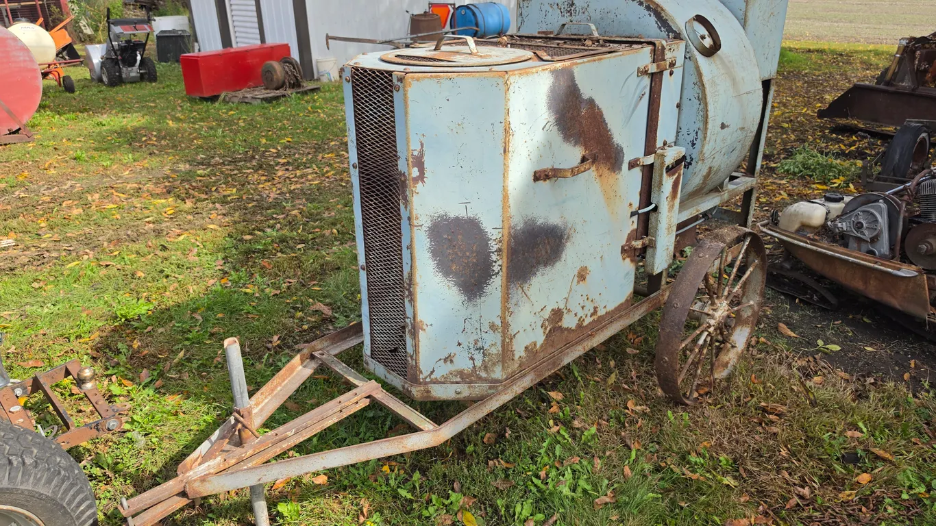 Behlen Dehydrator on Steel Wheels, Belt Driven