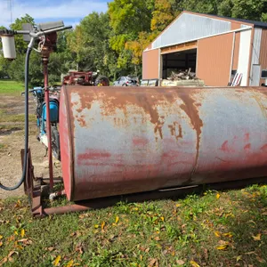Approx 500 Gallon Fuel Barrel, Pump in Unknown Working Condition, Was Used for Gas