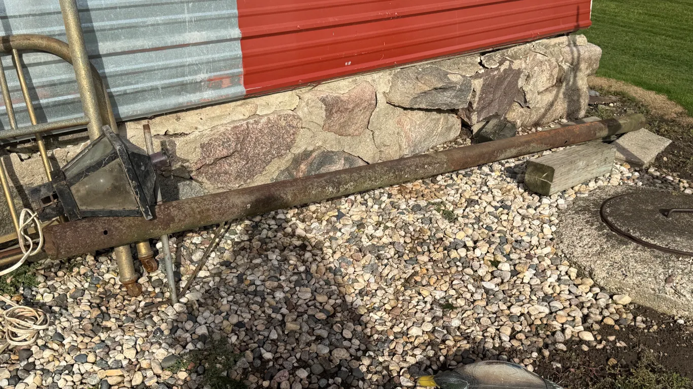 Metal Light Post, Approx 12 Ft Long, 4" Wide Post