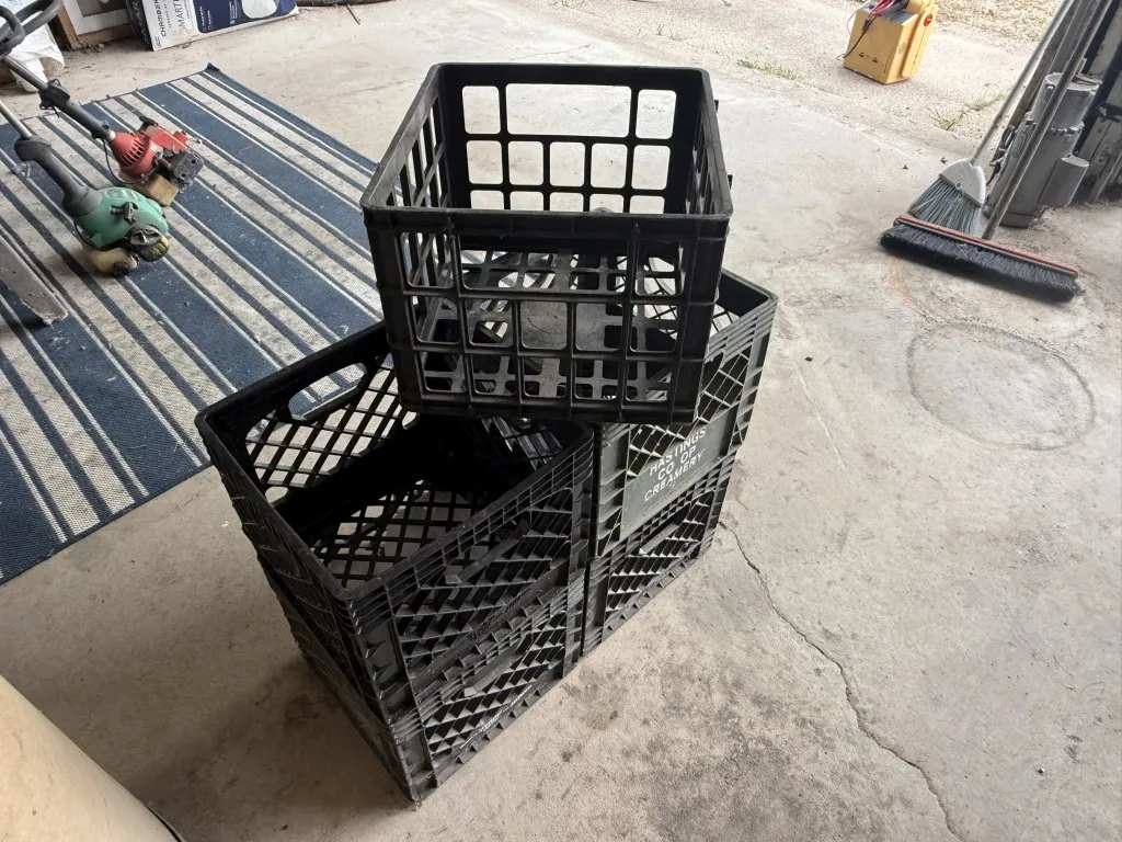 (5) Milk Crates, Each Will Hold 4 Gal Of Milk, Buying All for One Money
