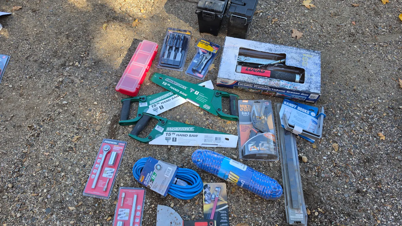 Storage, Hand Tools, Extension Cords, *MUST BE PICKED UP BY FRIDAY, OCTOBER 23RD @ 4:00 PM. NO EXCEP