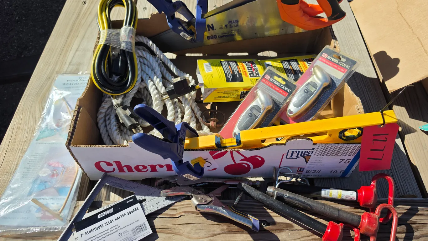Hith Pins, Vise Grips, Speed Square, Clamps, *MUST BE PICKED UP BY FRIDAY, OCTOBER 23RD @ 4:00 PM. N