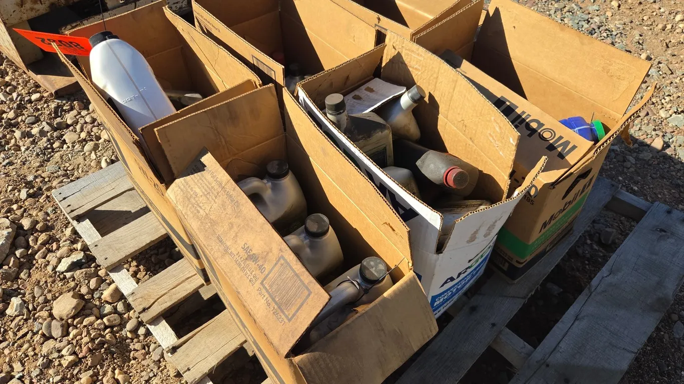 Pallet Of Misc. Motor Oil And Misc. Fluids