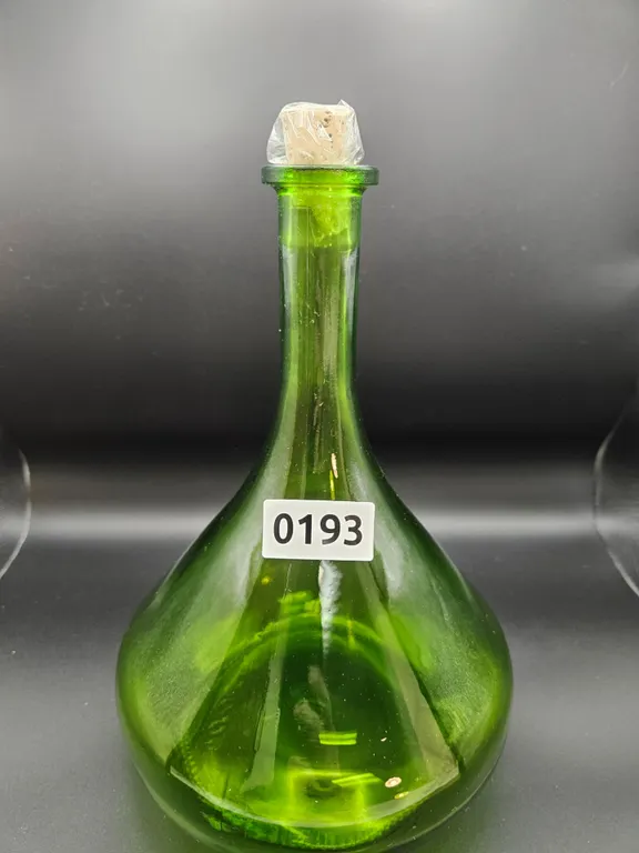 Green Glass Bottle with Cork