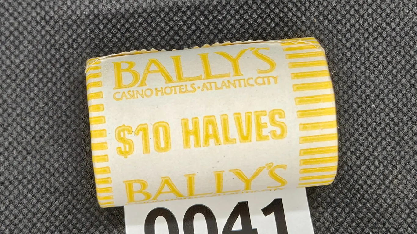 Roll of Bally's Casino Atlantic City $10 Kennedy Half Dollars