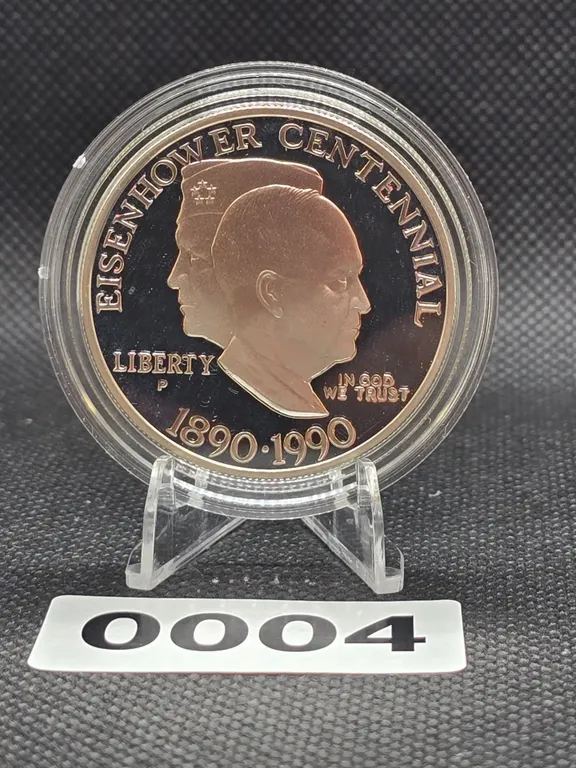 1990 Proof United States Eisenhower Centennial Silver Dollar