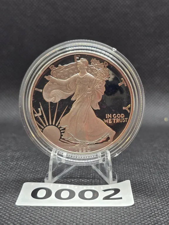 1990 Proof American Eagle One Ounce Silver Dollar