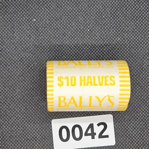 Roll of Bally's Casino Atlantic City $10 Kennedy Half Dollars