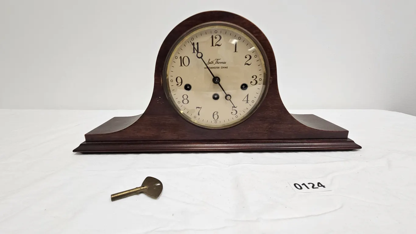 Seth Thomas Westminster Chime Mantel Clock with Key