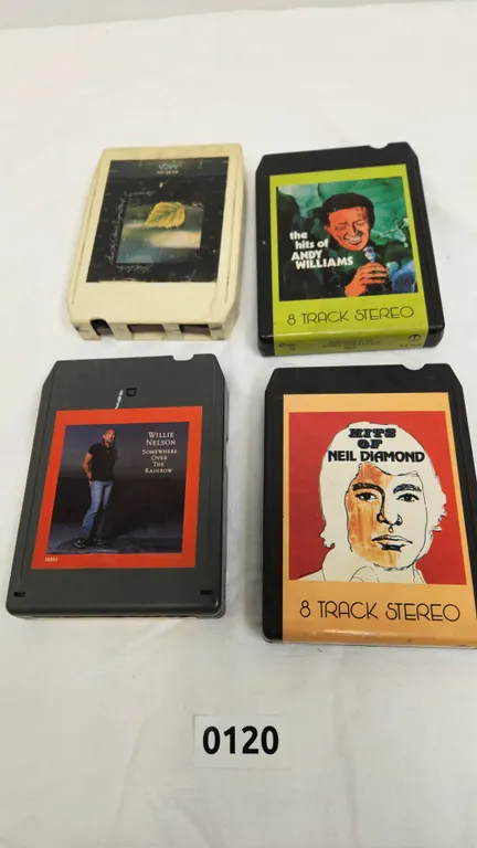 Vintage 8-Track Tape Collection: Willie Nelson, Neil Diamond, Andy Williams, Rick Nelson