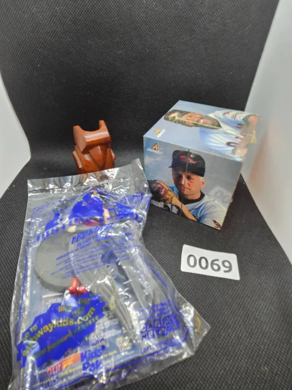 Pinnacle Baseball Cards, Wooden Carving, and Justice League Hawkgirl Toy