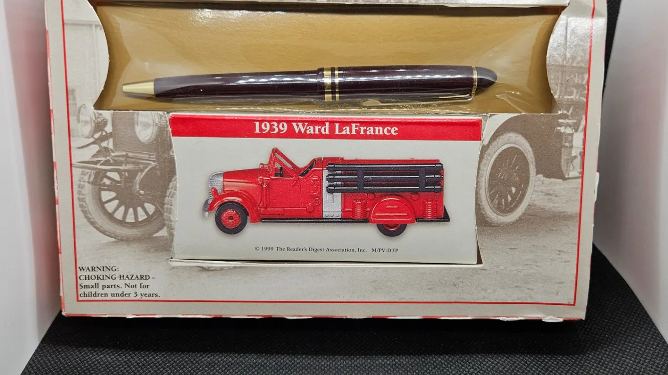 1939 Ward LaFrance Fire Truck Model and Pen Set