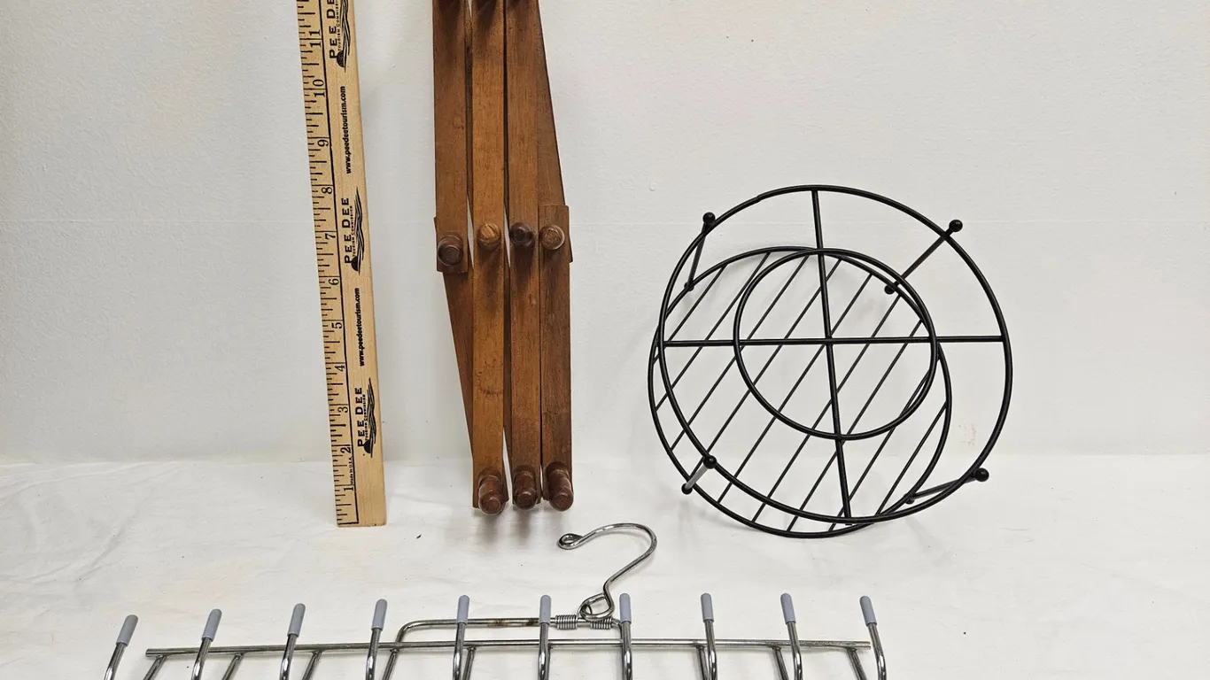 Accordion Rack, Metal Basket, and Multi-Hook Hanger