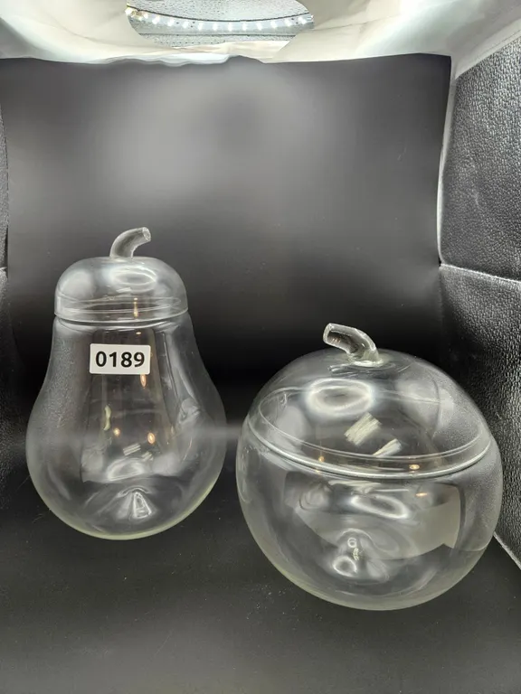 Glass Fruit Shaped Jars with Lids