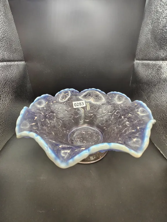 Opalescent Glass Footed Bowl
