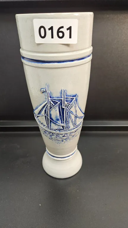 Original Thewalt Stoneware Mug with Ship and Anchor Relief