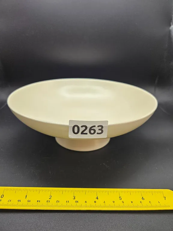 Cream Footed Ceramic Bowl