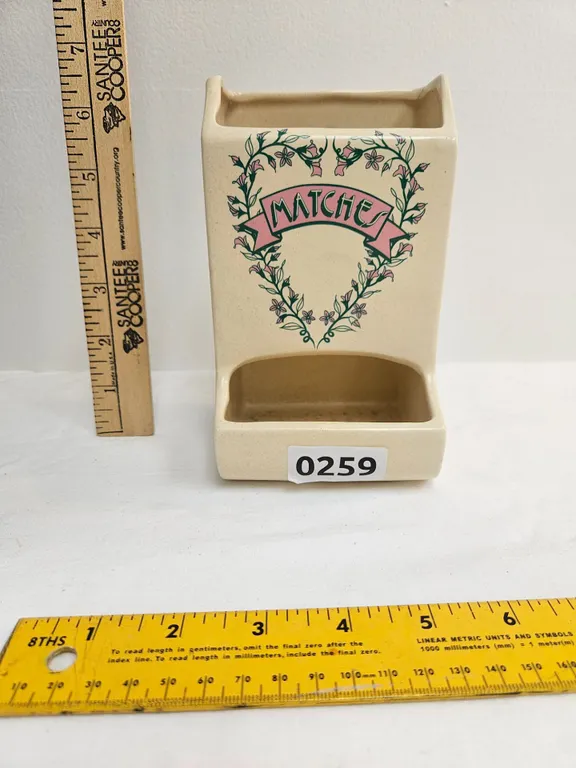 Ceramic Wall-Mount Match Holder