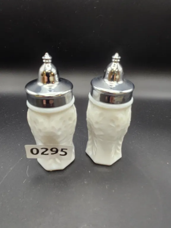 Milk Glass Salt and Pepper Shakers