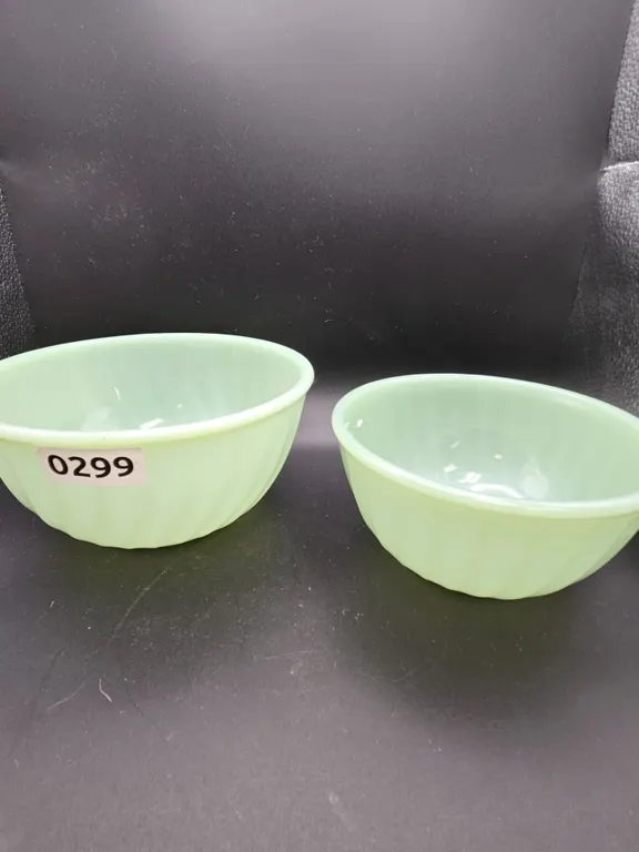 Fire King Jadeite Swirl Mixing Bowls