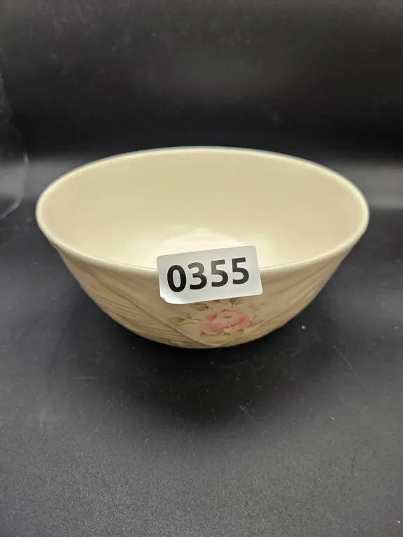 Pfaltzgraff Basket Weave Rose Salad Bowl