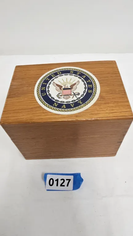 US Navy Wooden Keepsake Box