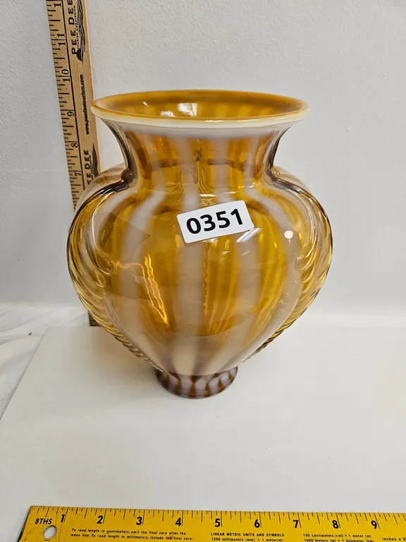 Striped Art Glass Vase