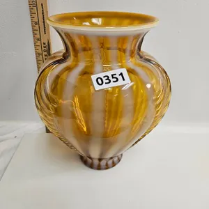 Striped Art Glass Vase