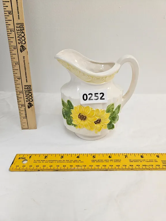 Ceramic Sunflower Creamer Pitcher