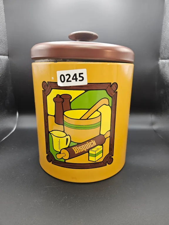 Vintage Hansborg Bisquick Metal Canister