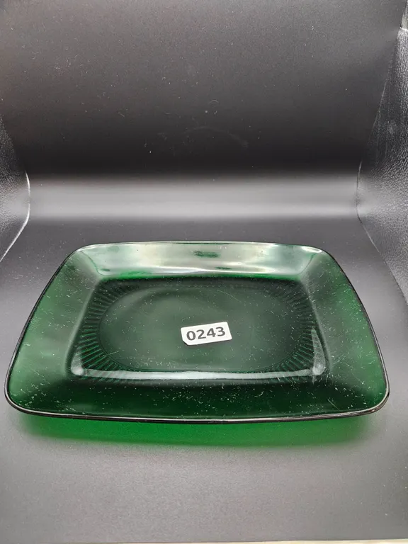 Green Square Glass Tray