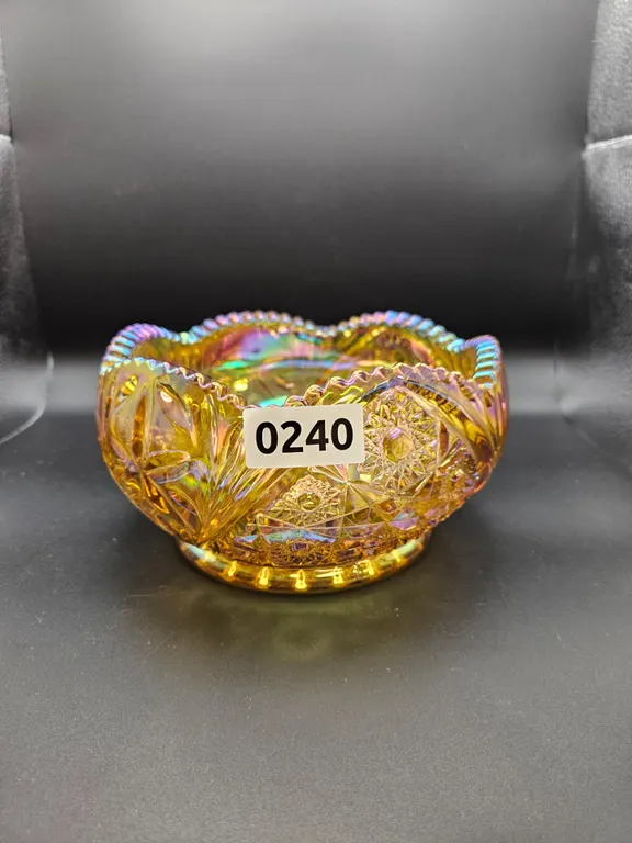 Marigold Carnival Glass Bowl