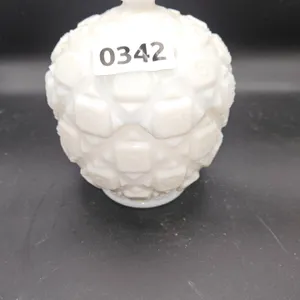 Milk Glass Covered Candy Dish