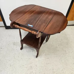 Wooden Drop Leaf Serving Cart
