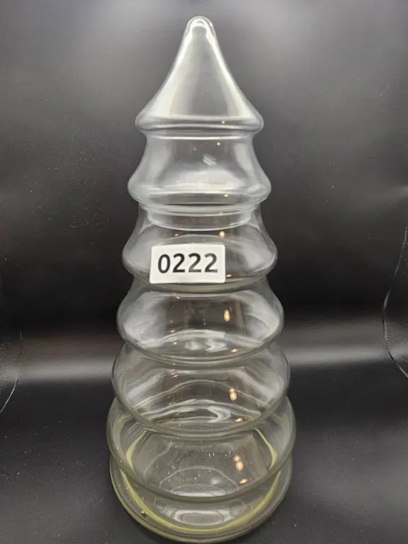 Glass Christmas Tree Shaped Candy Dish