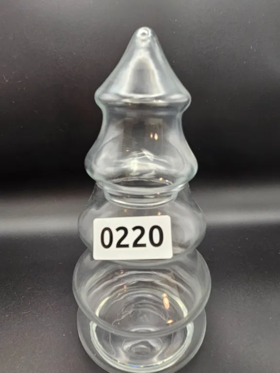 Glass Christmas Tree Jar
