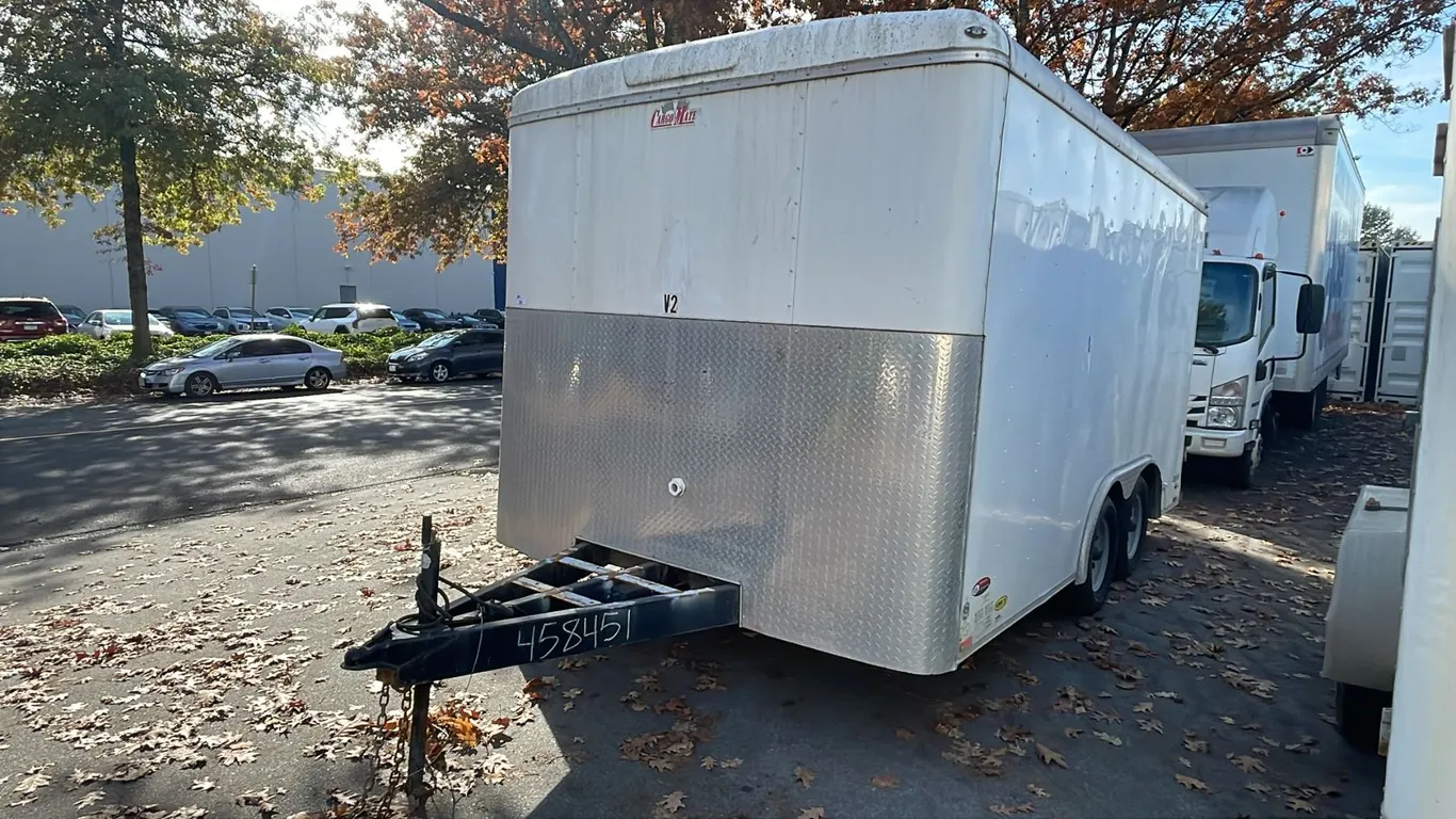 2016 FOREST RIVER CARGO MATE TANDEM AXEL COVERED TRAILER, WHITE, VIN 5NHUBL422GB458451,
