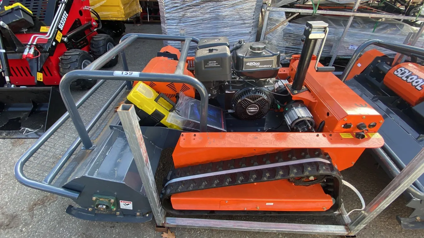 SDLOOL SL-LM1200Q ORANGE GAS POWERED REMOTE CONTROLLED FLAIL MOWER WITH 457 CC ENGINE,