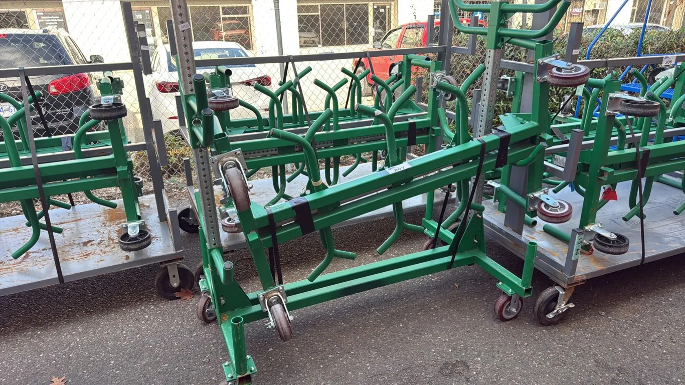 2 UNIT OF HEAVY DUTY GREENLEE 553 BENT-CONDUIT CART