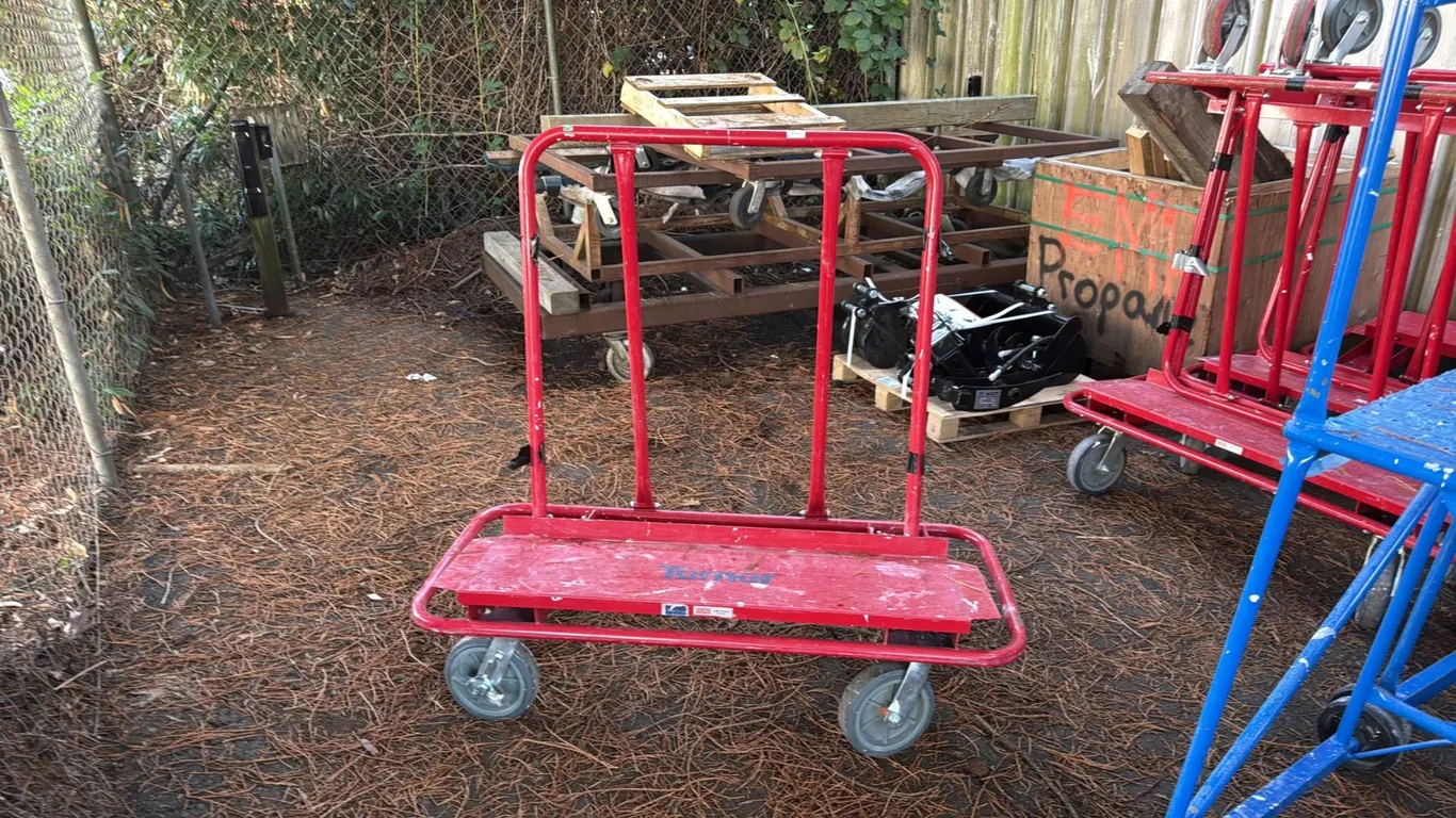 ULINE TURNER RED METAL HEAVY DUTY DRYWALL CART