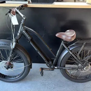BLACK ET CYCLE T720 7-SPEED FRONT SUSPENSION FAT TIRE E-BIKE - NO CHARGER/KEY/BATTERY