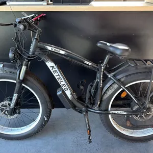 BLACK KETELES PEAK DUAL MOTOR ALL TERRAIN 26-INCH FAT TIRE MOUNTAIN E-BIKE 21-SPEED